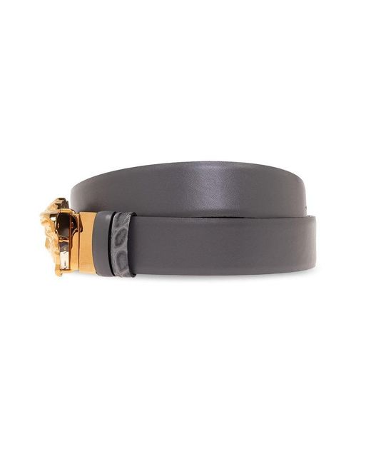 Versace Gray Reversible Belt, for men