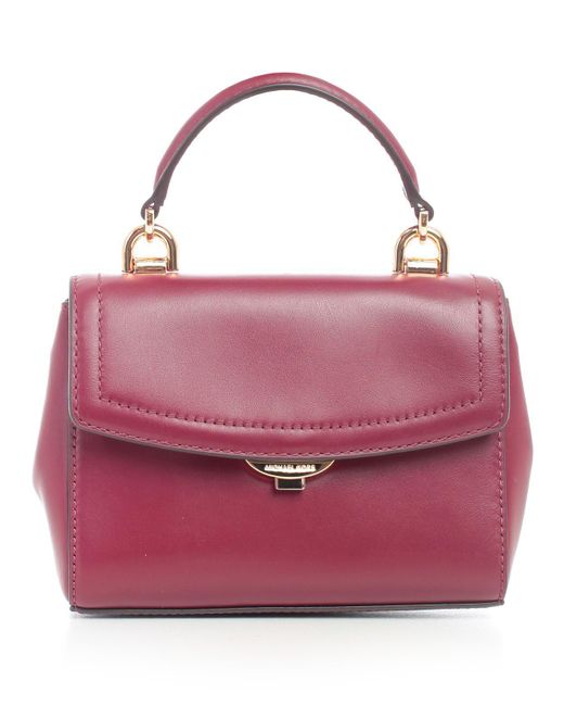 Lyst - Michael Michael Kors Ava Extra Small Leather Crossbody Bag in Red