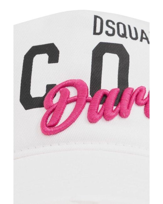 DSquared² Pink Baseball Cap,