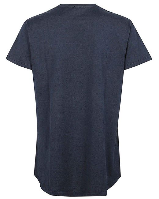 Aspesi Blue Crewneck Short-sleeved T-shirt