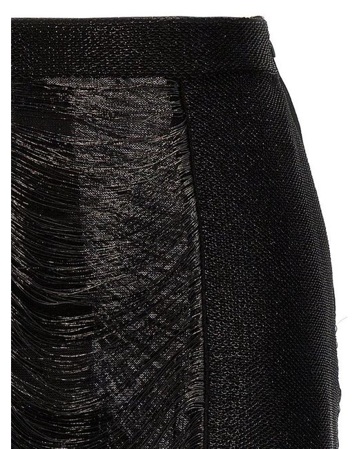 Alexander McQueen Black Armor Stitch Skirt