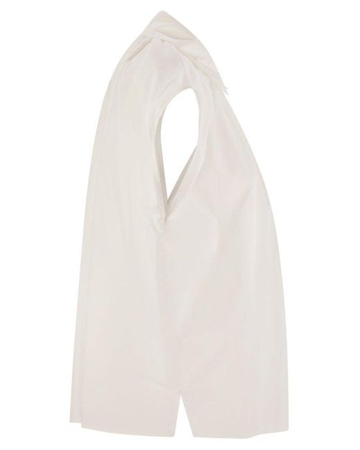 Weekend by Maxmara White Vallo Wide Cotton Shirt