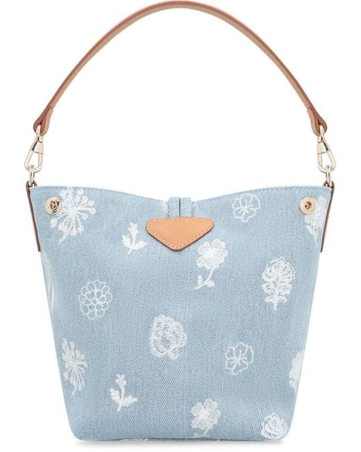 Longchamp Blue Xs Le Roseau Bucket Bag