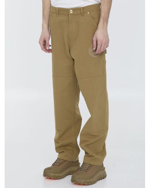 Moncler Genius Natural Cotton Canvas Trousers for men