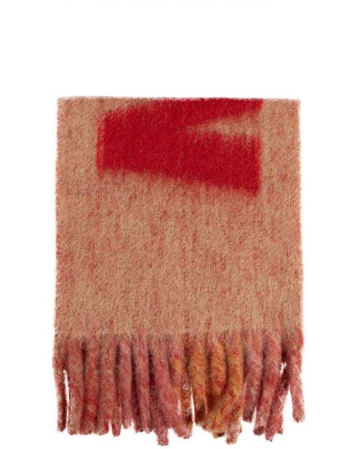 Marni Red Scarf With Logo,