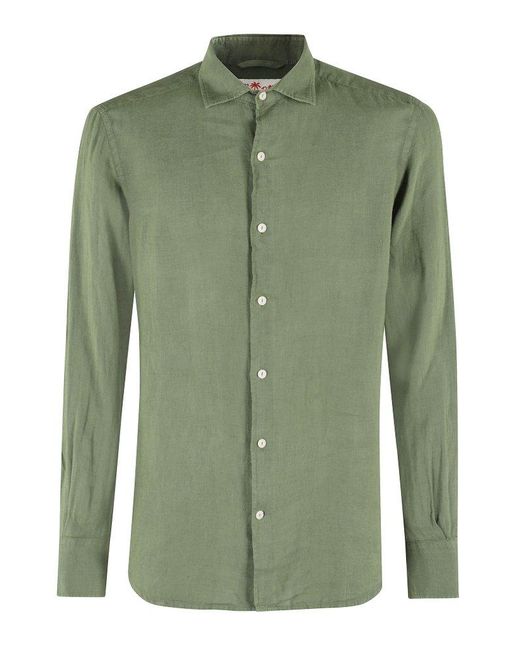 Mc2 Saint Barth Green Pamplona Long Sleeved Shirt for men