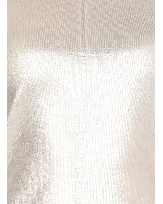 Avant Toi White Shimmer Pullover Sweater