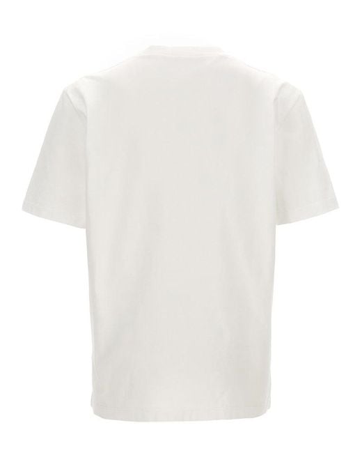 DSquared² White Logo Print T-Shirt for men