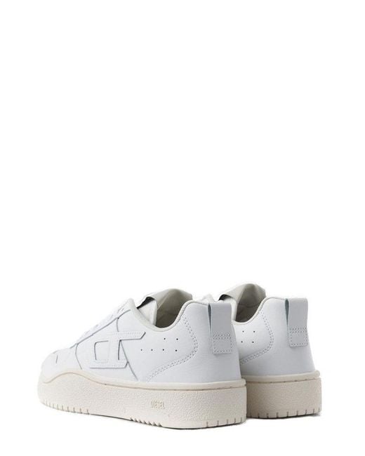DIESEL White S-ukiyo V2 Lace-up Sneakers