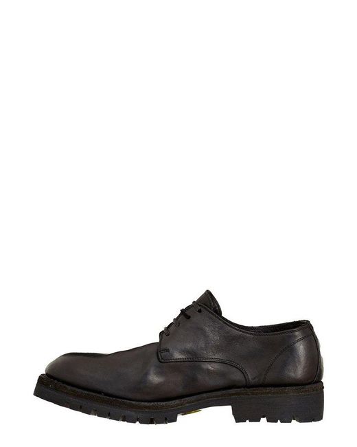 Guidi Black 792v Round Toe Derby Shoes for men