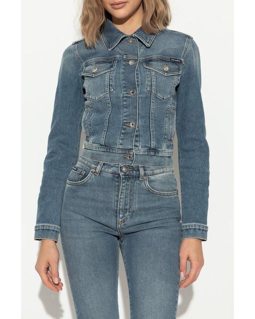 Dolce & Gabbana Blue Denim Jacket With Vintage Effect