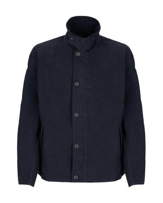 Barbour Blue Collared Button-Up Jacket for men