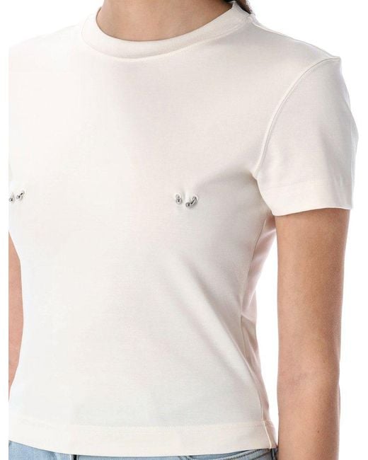 【関税込み】Mugler ホワイト Pierced ベビーTシャツ white pierced baby t-shirt | MUGLER Official Website – Mugler