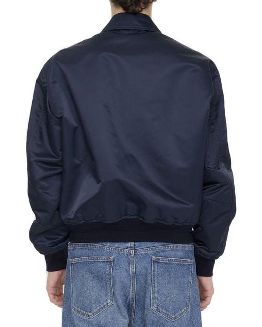 Dior Blue Technical Twill Bomber Jacket for men