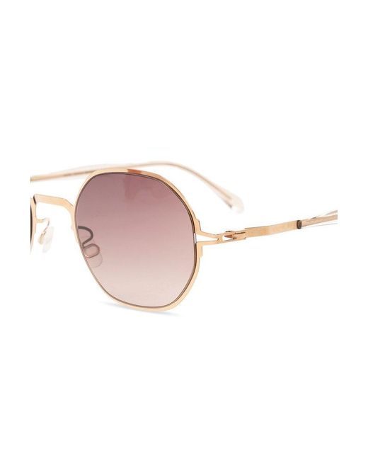 Mykita Pink Santana Square Frame Sunglasses