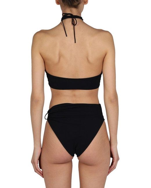 Magda Butrym Black Criss Cross Bikini Top