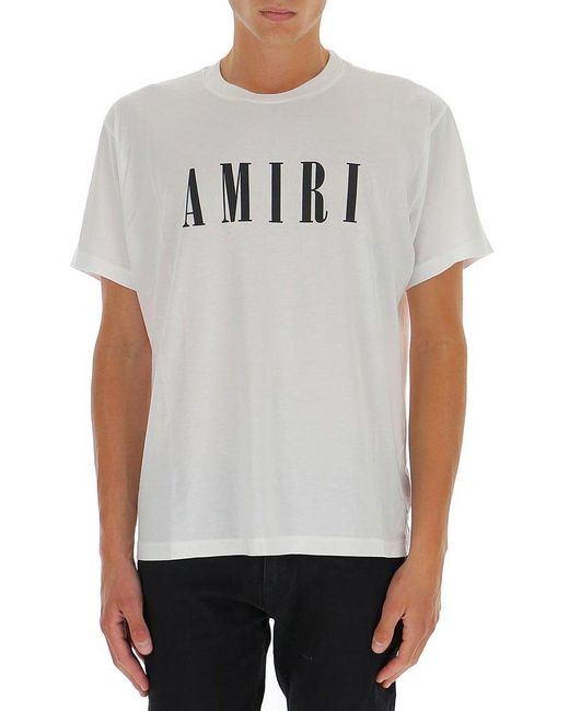 Amiri Gray Core Logo T-shirt for men