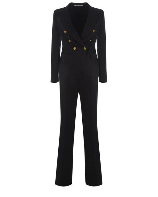 Tagliatore Black Two-Piece Tailored Suit