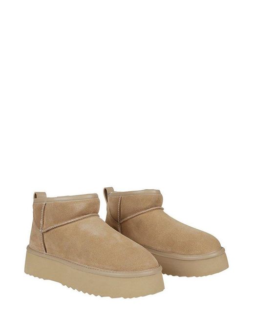 Hoor Brown Vega Platform Ankle Boots