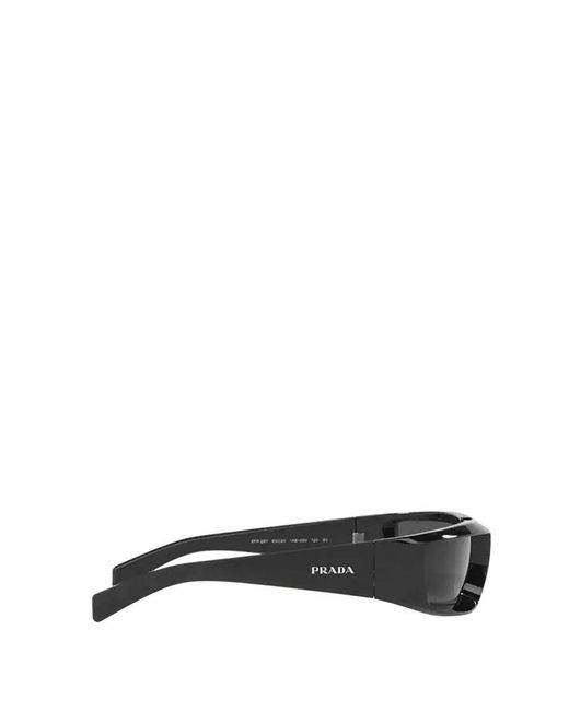 Prada Metallic Pr 29ys Rectangular-frame Nylon Sunglasses