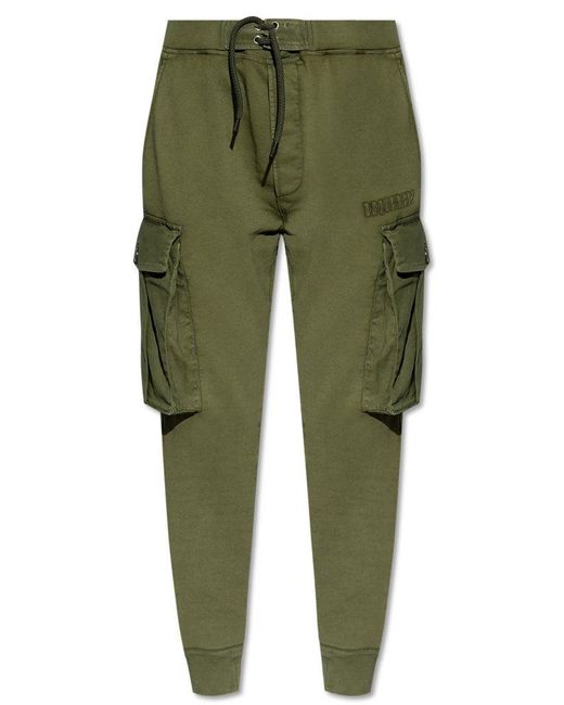 DSquared² Green Drawstring Cargo Sweatpants