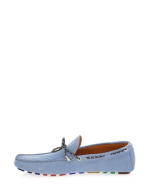 Paul Smith Blue Springfield Bow-Detailed Loafers for men
