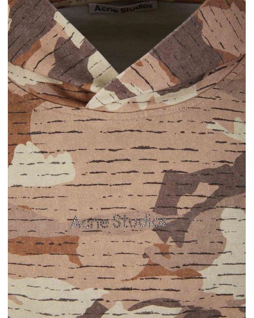 Acne Brown Camouflage Hood Sweatshirt for men