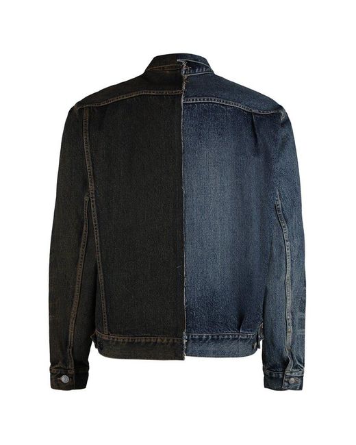 Maison Mihara Yasuhiro Black Buttoned Denim Jacket for men