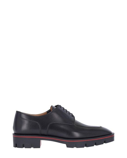 Christian Louboutin Black Davisol Lace-up Shoes for men