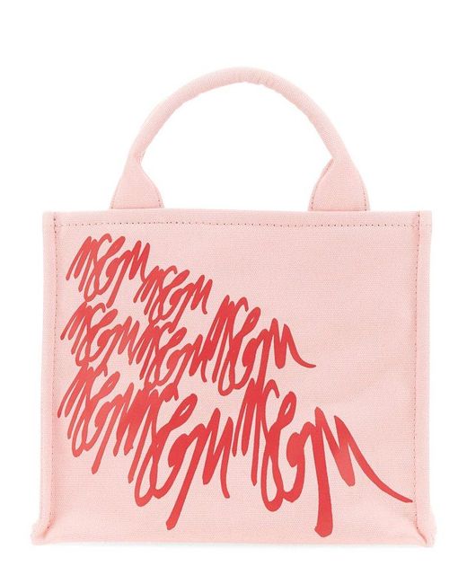 MSGM Pink Mini Bag With Logo