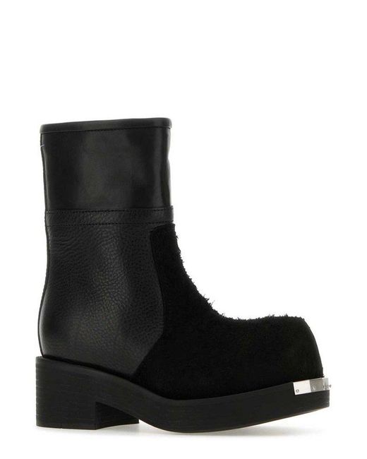 MM6 by Maison Martin Margiela Black Leather Boots