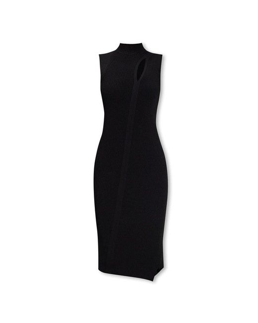 Versace Black La Vacanza Collection Ribbed Dress