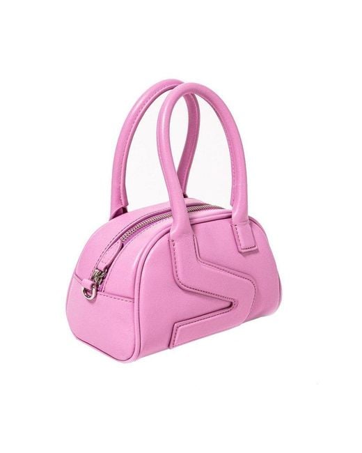 Yuzefi Pink Zip-up Mini Shoulder Bag