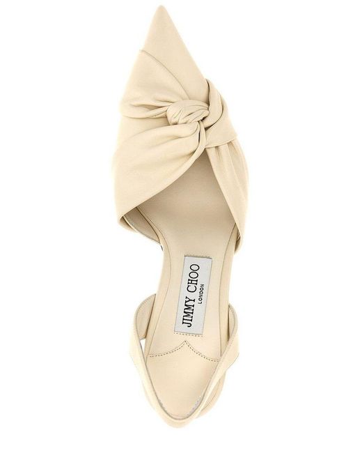 Jimmy Choo White Hedera Pointed Toe Pumps