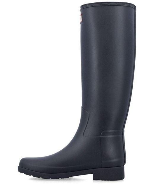 Hunter Blue Refined Tall Rain Boots