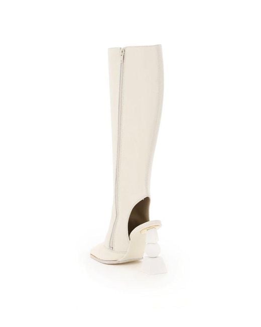 Jacquemus White Olive Knee-high Boots