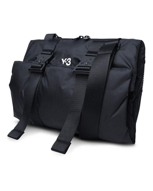 Y-3 Black Logo Printed Convertible Crossbody Bag