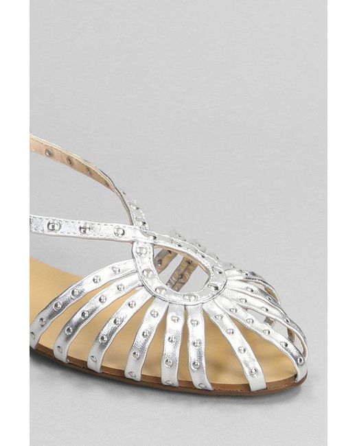 Anna F. Gray Camelia Studded Caged Design Sandals