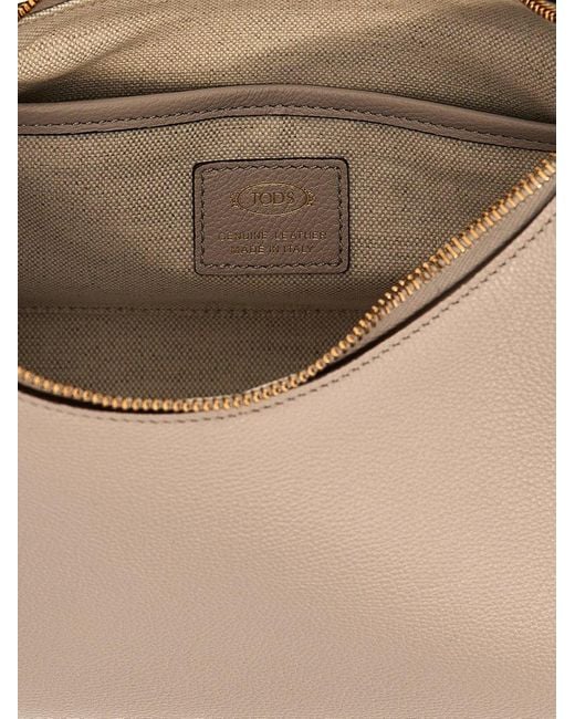 Tod's Gray T Timeless Small Top Handle Bag