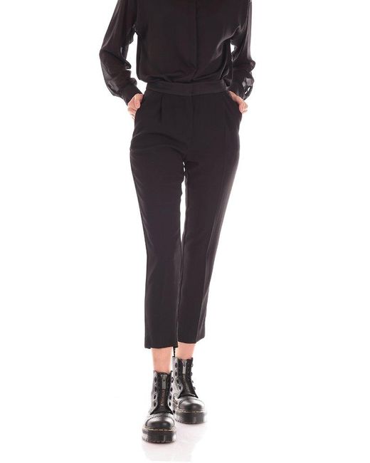 Marella Black Izabel Regular Fit Cropped Trousers