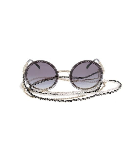 Chanel Round Sunglasses with chain