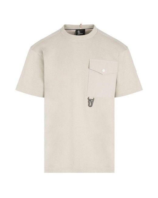 Moncler White Dynamics Pocket T Shirt for men