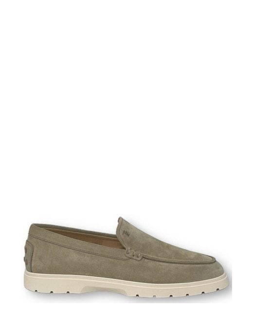 Tod's Green Pointed Toe Loafers for men
