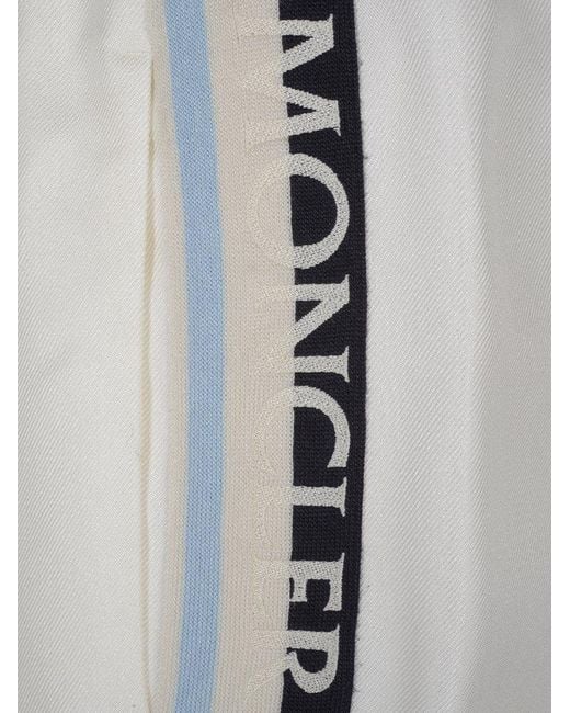 Moncler White Logo Tape Track Pants
