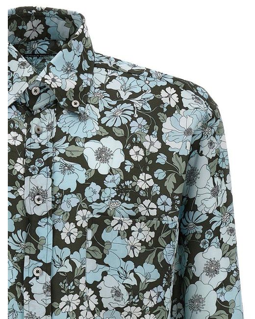 Tom Ford Green Floral Print Shirt Shirt, Blouse for men