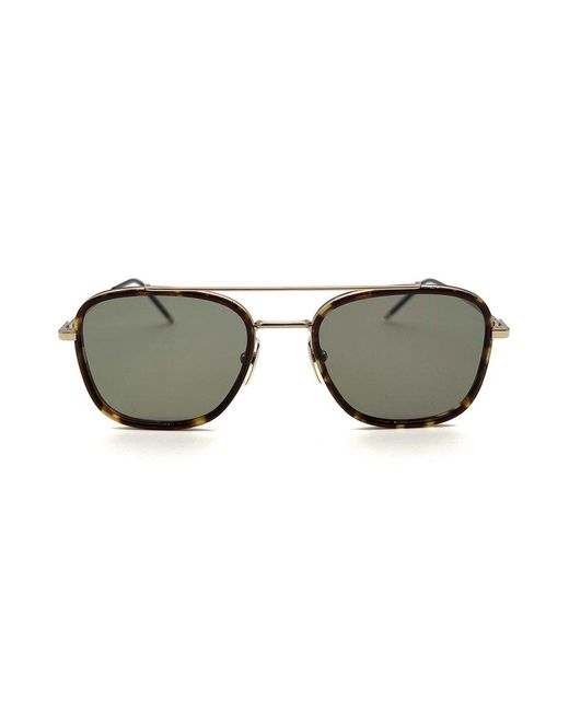 Thom Browne Gray Aviator Frame Sunglasses
