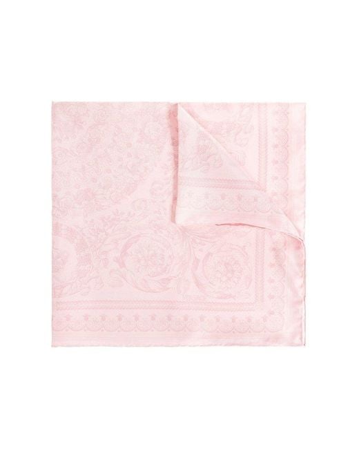 Versace Pink Silk Scarf,