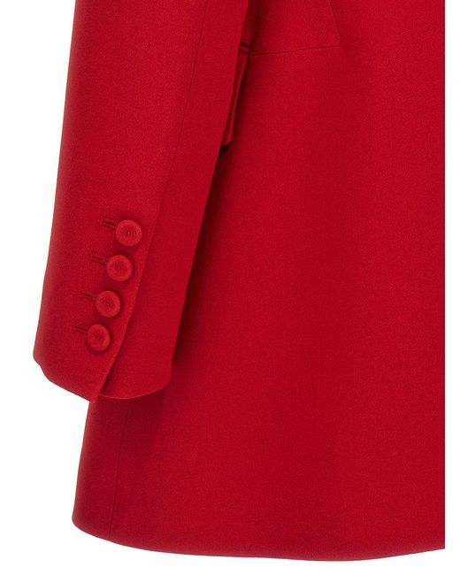 Ermanno Scervino Red Single-breasted Blazer Jackets
