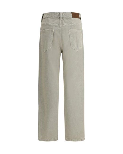 Brunello Cucinelli Gray Straight Dyed Jeans