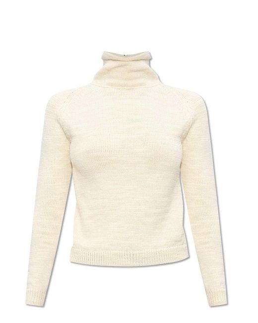 Maison Margiela White Wool Sweater,